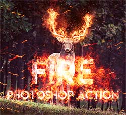 极品PS动作－烟火特效(第五版)：Fire Photoshop Action